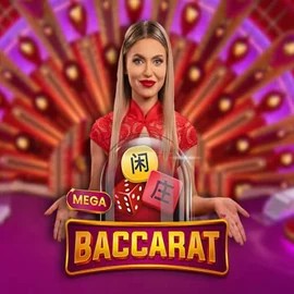 Mega Baccarat logo by Pragmatic Play at Tooniebet Casino